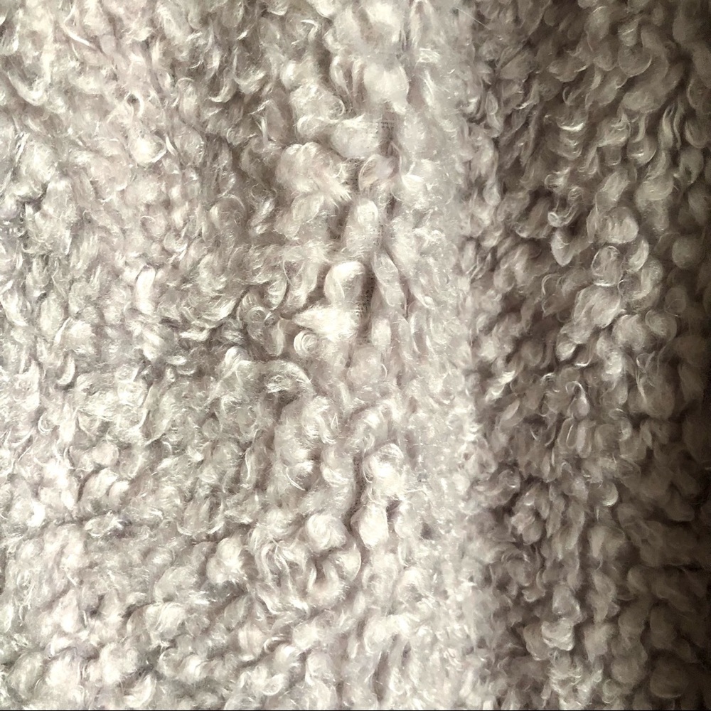 NWT Anthropologie Bishop + Young Gray Rosella Faux Sherpa Teddy Coat Size Medium - Picture 8 of 10